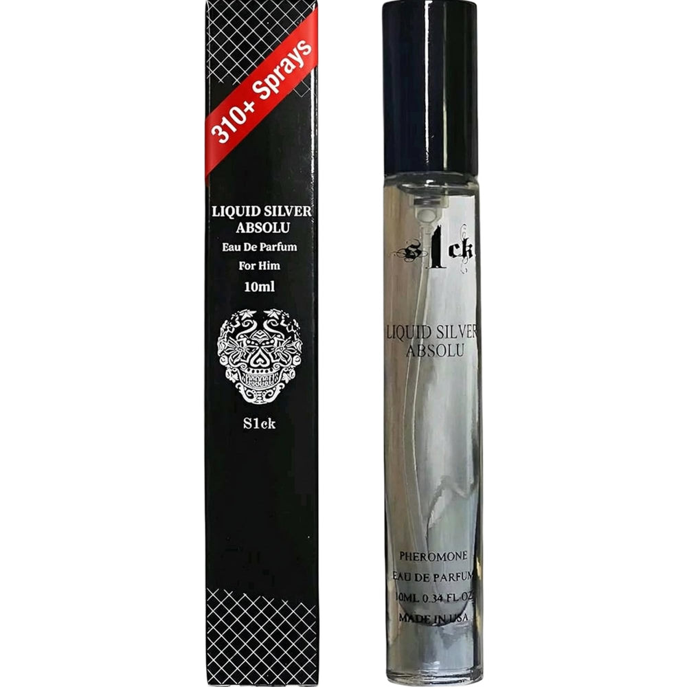 Jonny Truelove S1CK Liquid Silver Absolu bottle on a clean surface, premium and long-lasting.