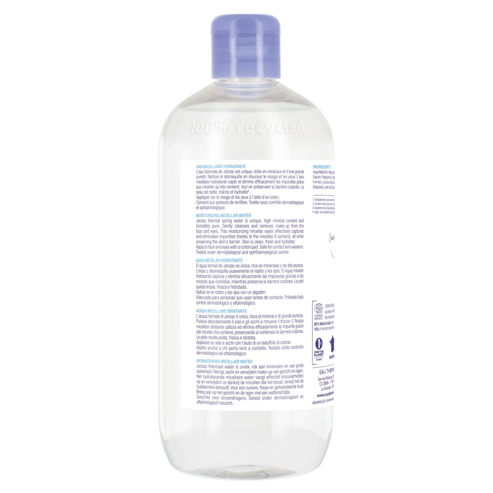 Hydration-focused micellar water with natural hyaluronic acid for daily use