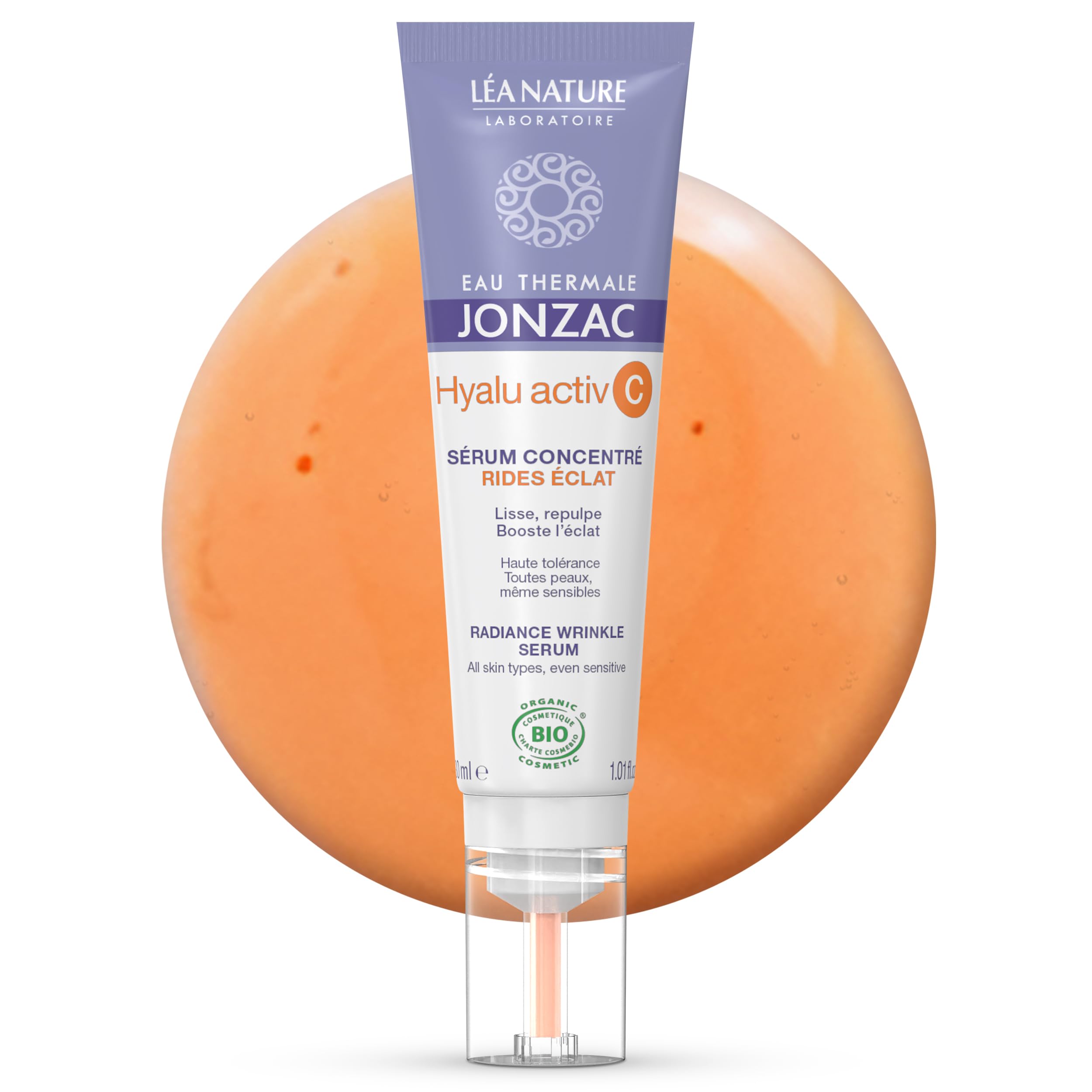 JONZAC serum drop on finger suggests controlled dosage