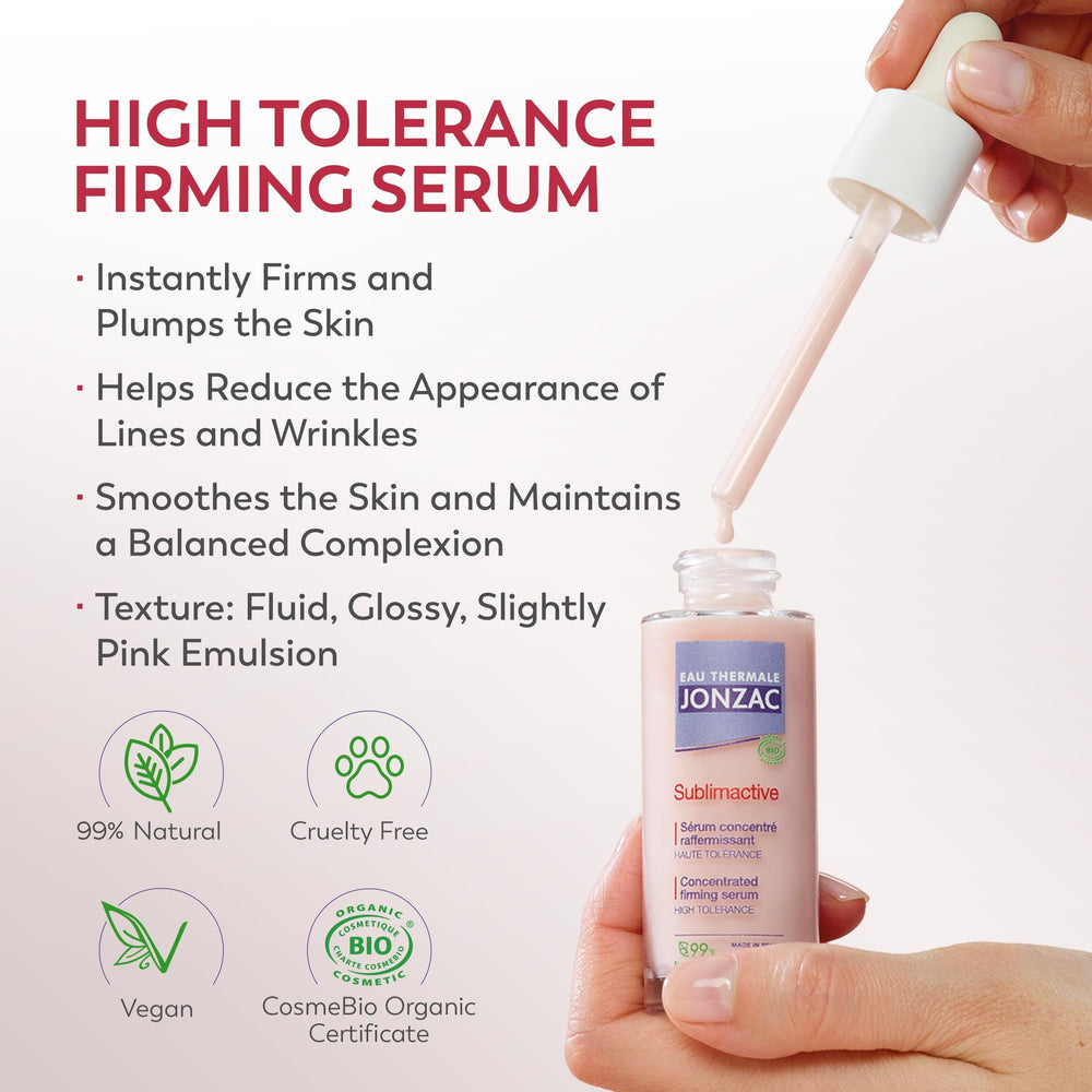 Sublimactive serum texture gliding on skin for smoothing effect.