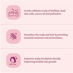 Joon Sumac Scrub being applied to scalp with mint-fresh sensation.