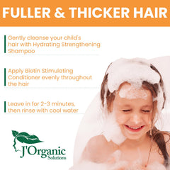 J'Organic Solutions Biotin Hydrating Conditioner label notes biotin and vitamin blend