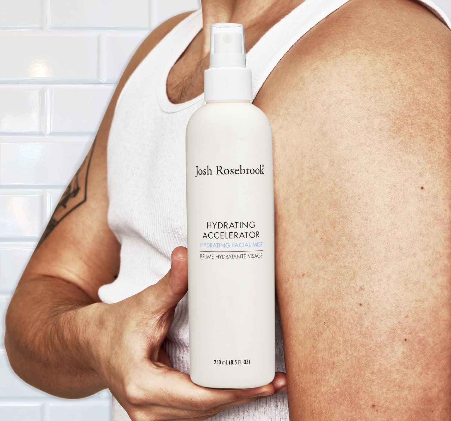 Josh Rosebrook Hydrating Accelerator lightweight mist enhances brightness and texture