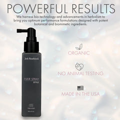 Josh Rosebrook Hair Spray Firm Hold application demonstrates fast drying for day to night wear