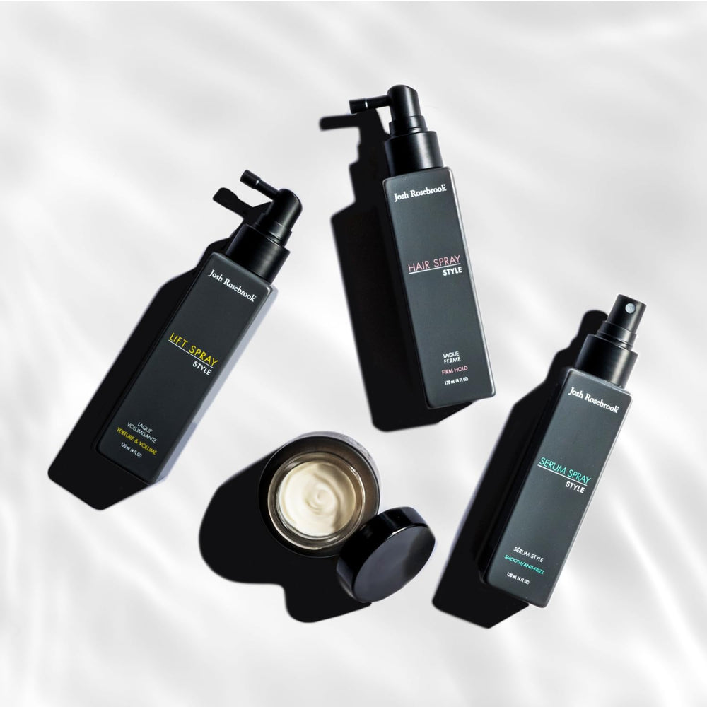 Josh Rosebrook Hair Spray Firm Hold botanicals deliver shine and scalp nourishment
