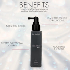 Josh Rosebrook Hair Spray Firm Hold mist enables controlled styling without stiffness