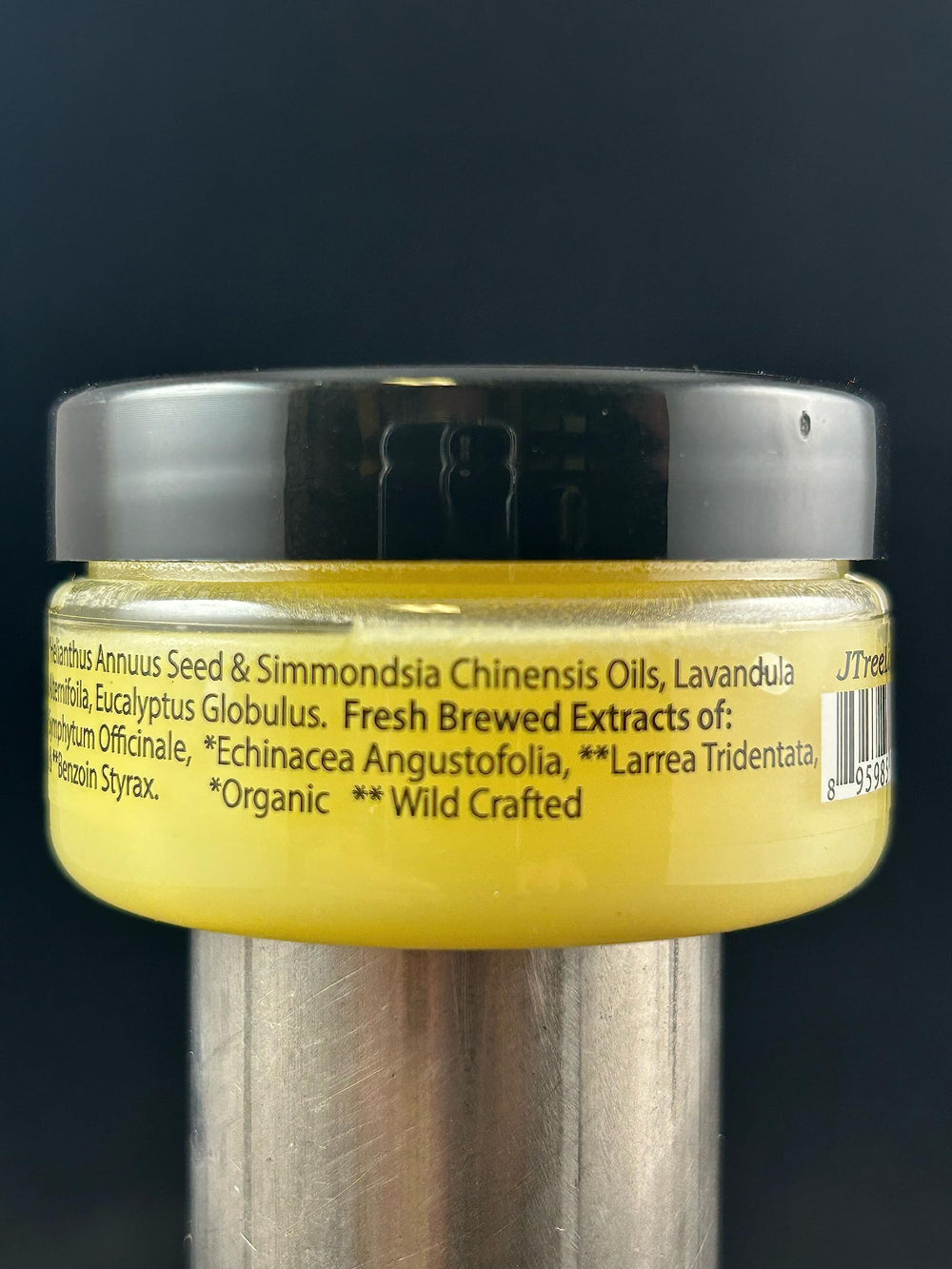 Beeswax and eucalyptus ingredients shown for soothing, moisturizing benefits.