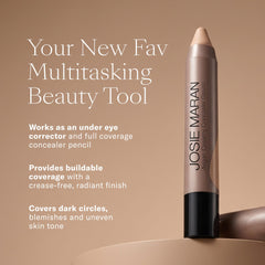Josie Maran concealer stick provides blemish coverage with argan oil hydration.