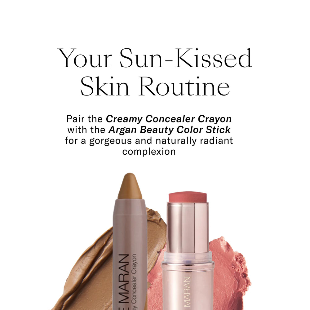 Josie Maran non-comedogenic formula stays crease-free.