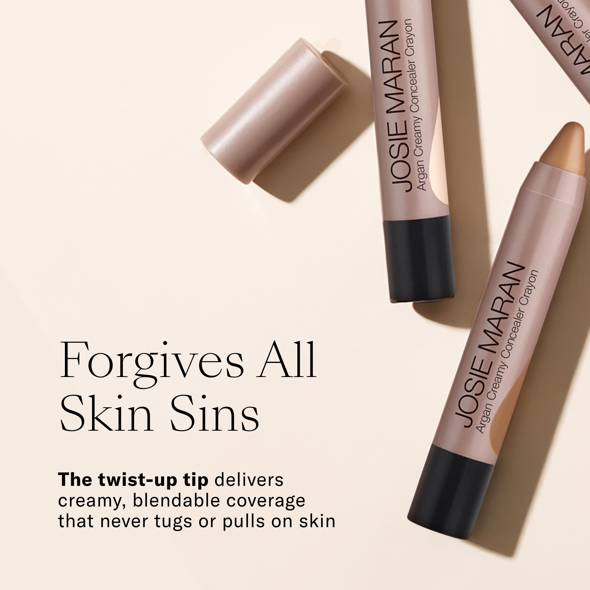 Josie Maran Concealer Crayon luminous finish adds radiance.