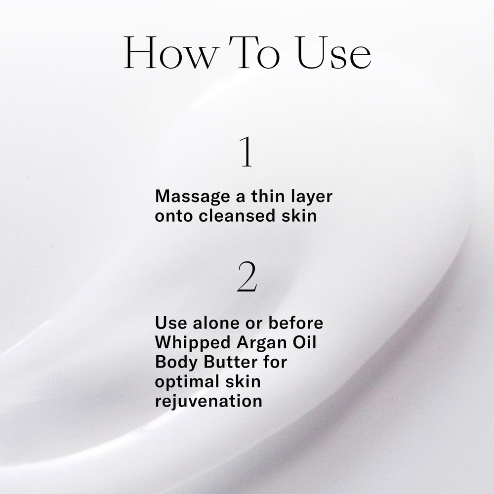 Pineapple enzymes in Josie Maran Argan Milk Body Serum exfoliate gently.