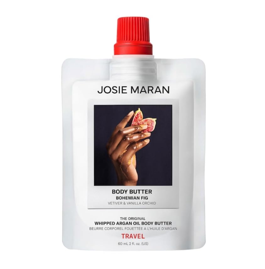 Josie Maran Bohemian Fig whipped argan oil body butter delivers hydration and velvety feel