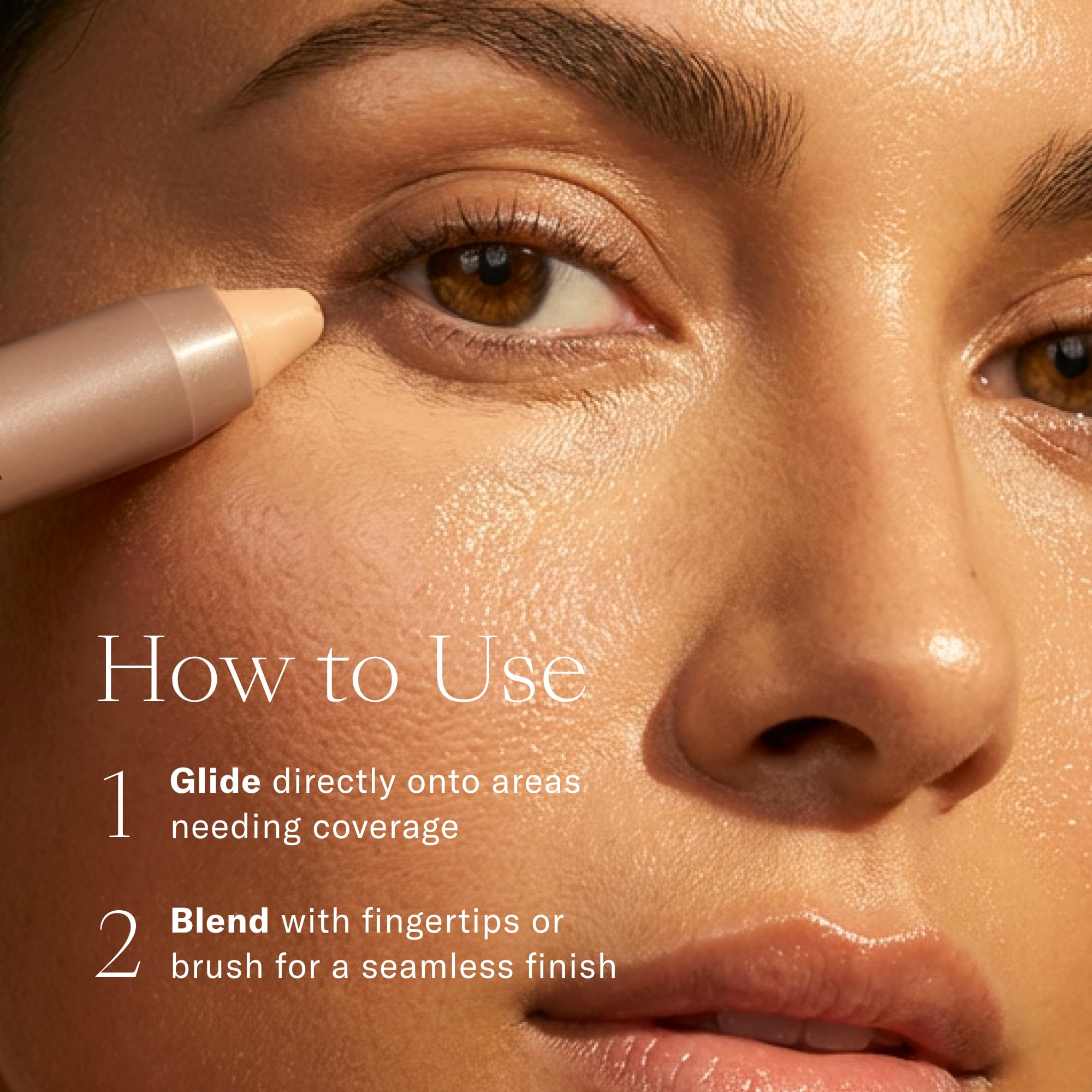 Retractable tip for precise under-eye and blemish application.