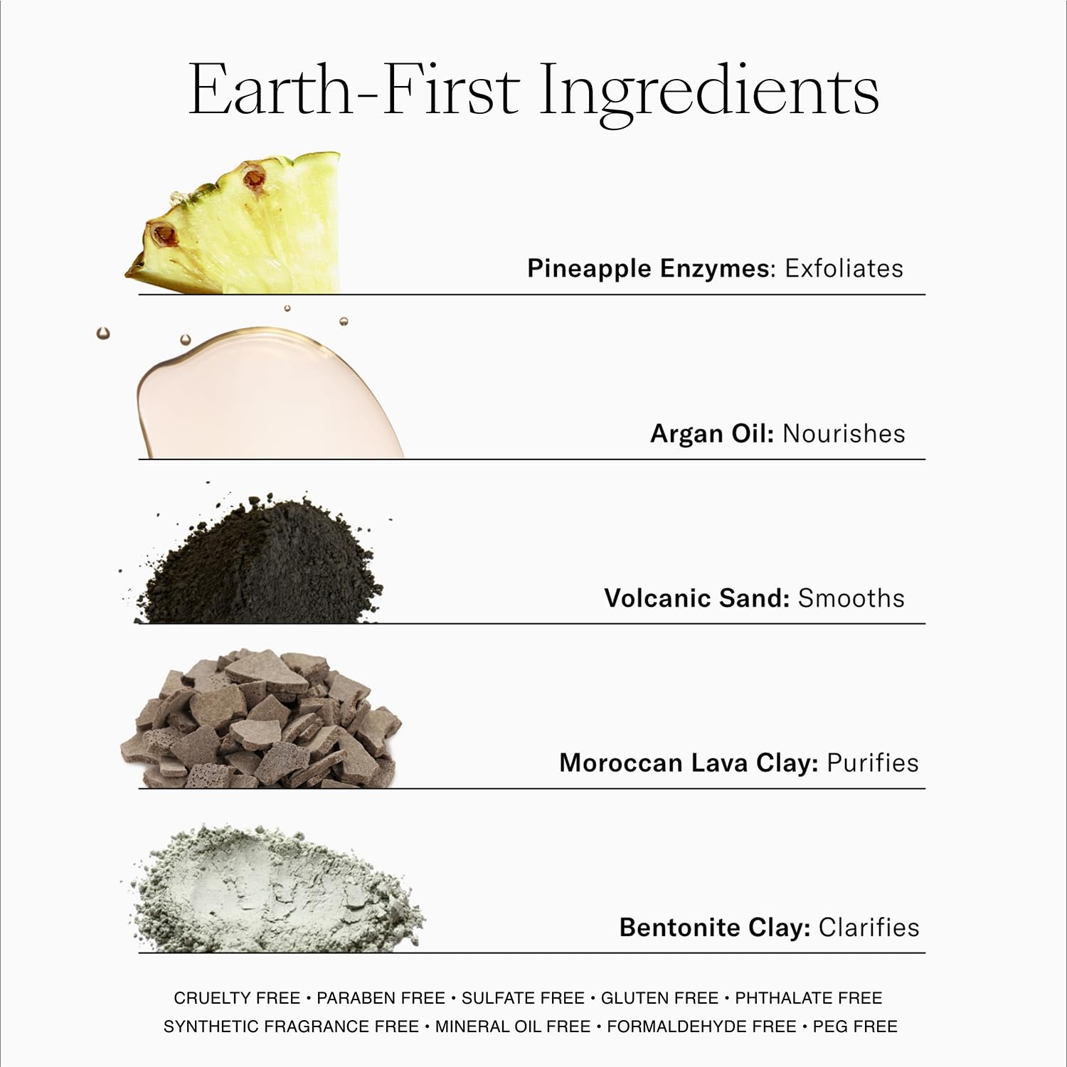Josie Maran Whipped Argan Pineapple Enzyme mask close-up shows dual clays purifying pores.