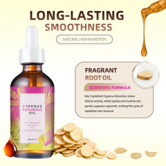 JOSMAX Cyperus Rotundus Oil texture close-up, smooth, moisturized skin