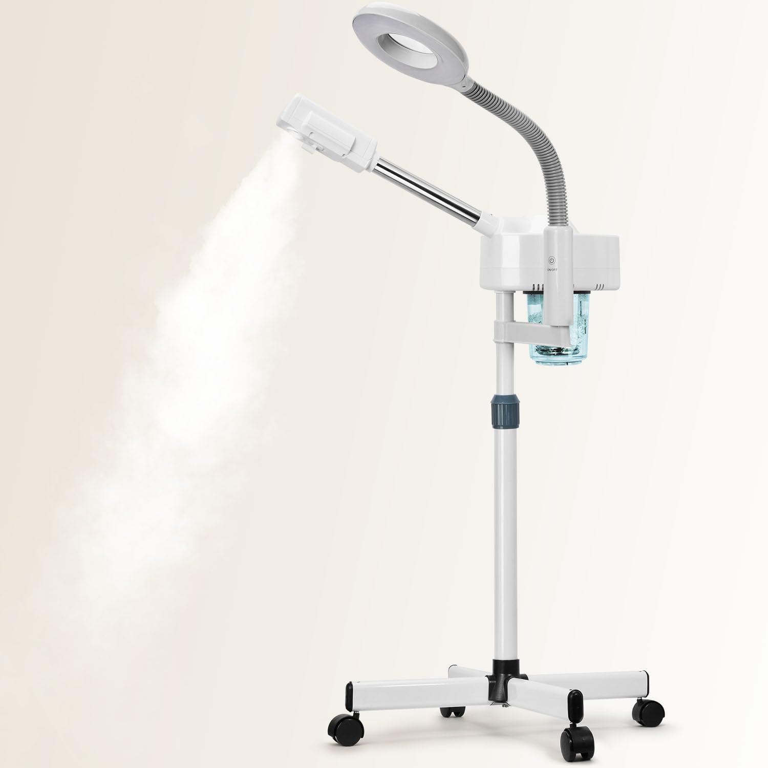 JOSTZHXIN 2-in-1 facial steamer front view showing compact home spa potential.