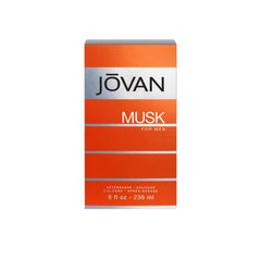 Jovan Musk bottle front view with classic masculine design.