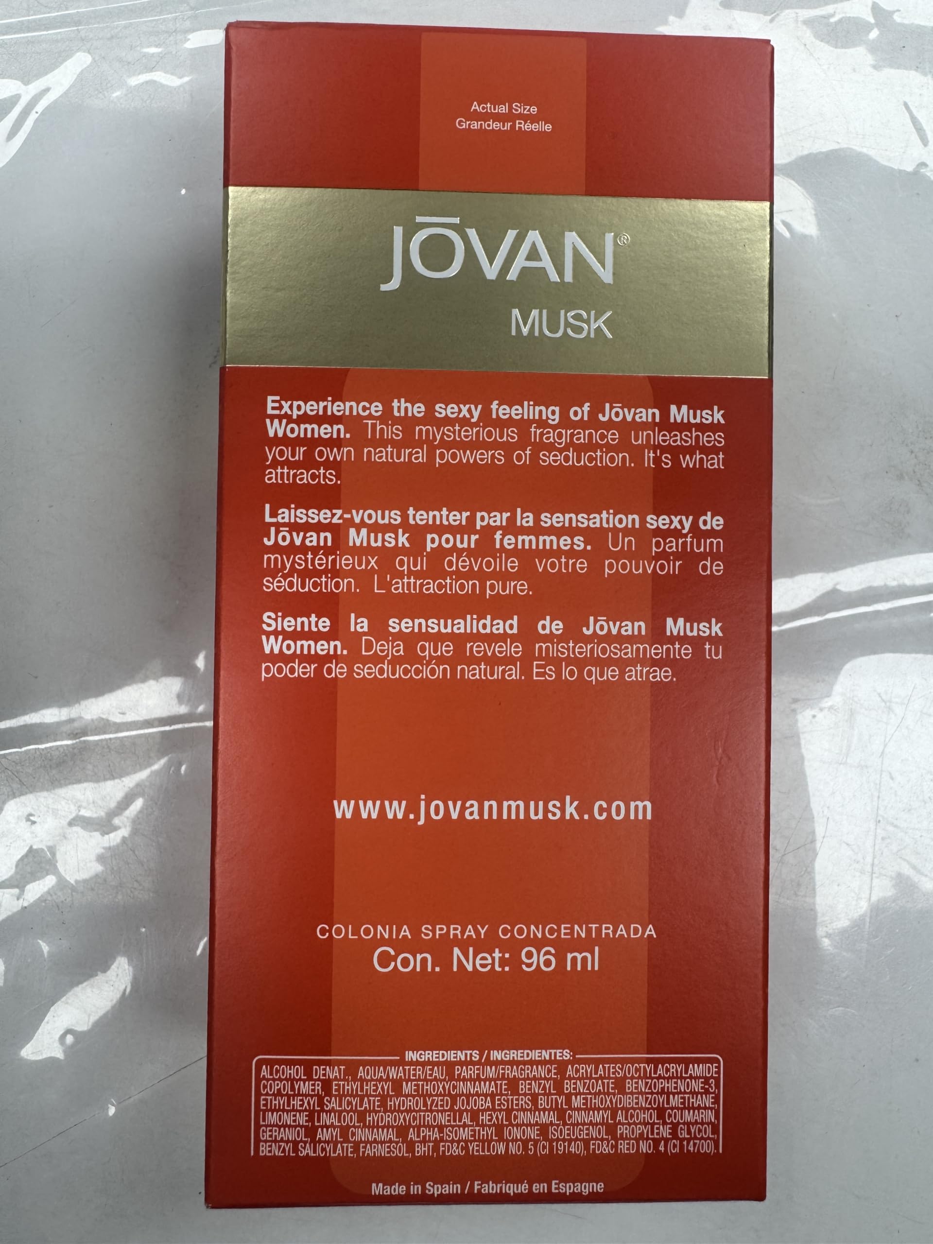 Jovan Musk Women Cologne concentrate spray bottle in a two-pack for daily wear