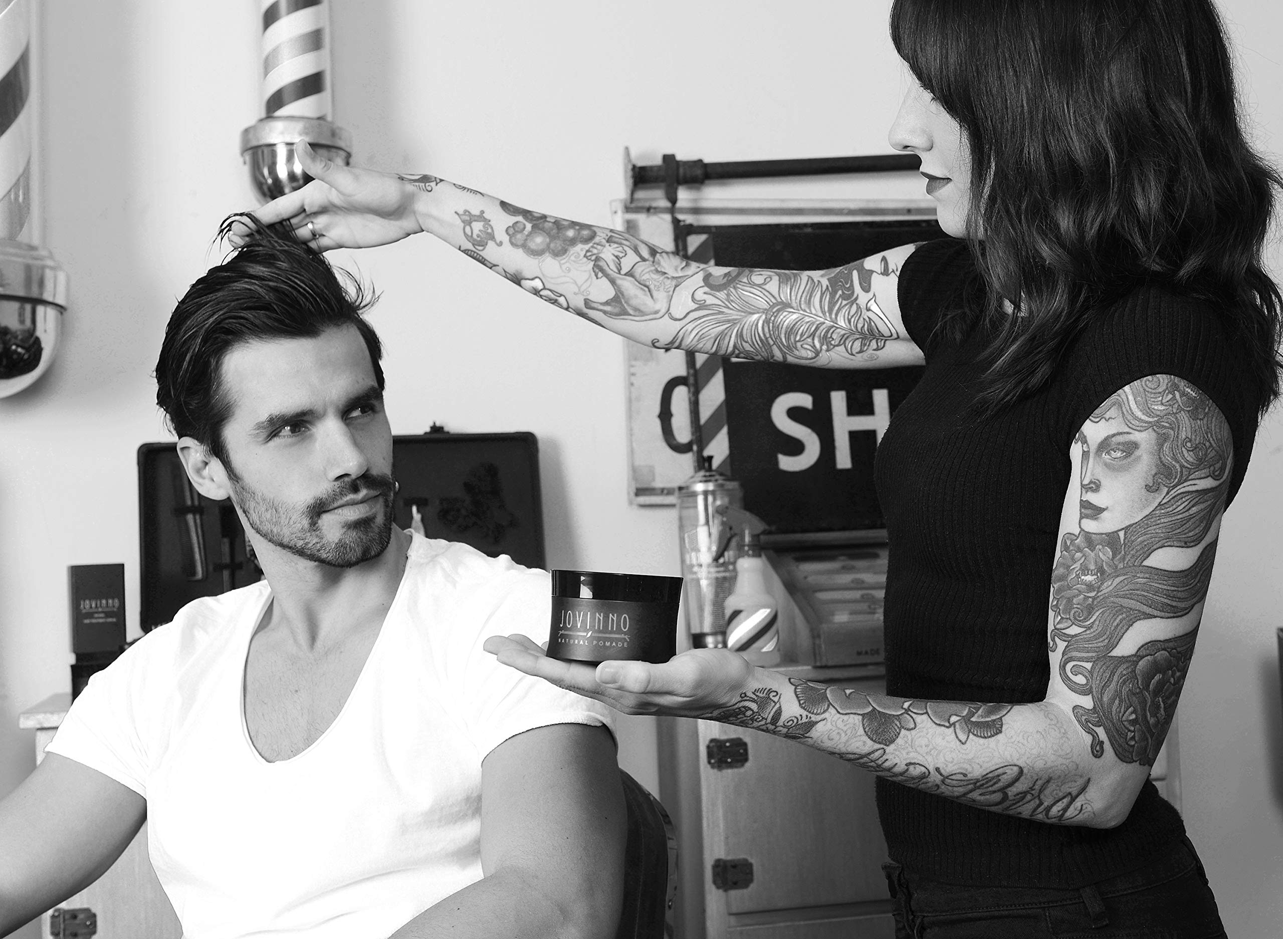 Jovinno styling for slick back with matte finish