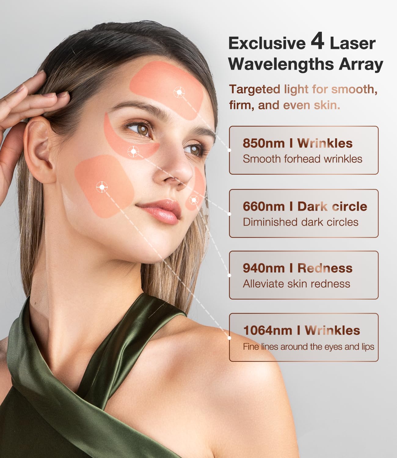 Lightweight silicone design of the JOVS mask enables comfortable wireless use.