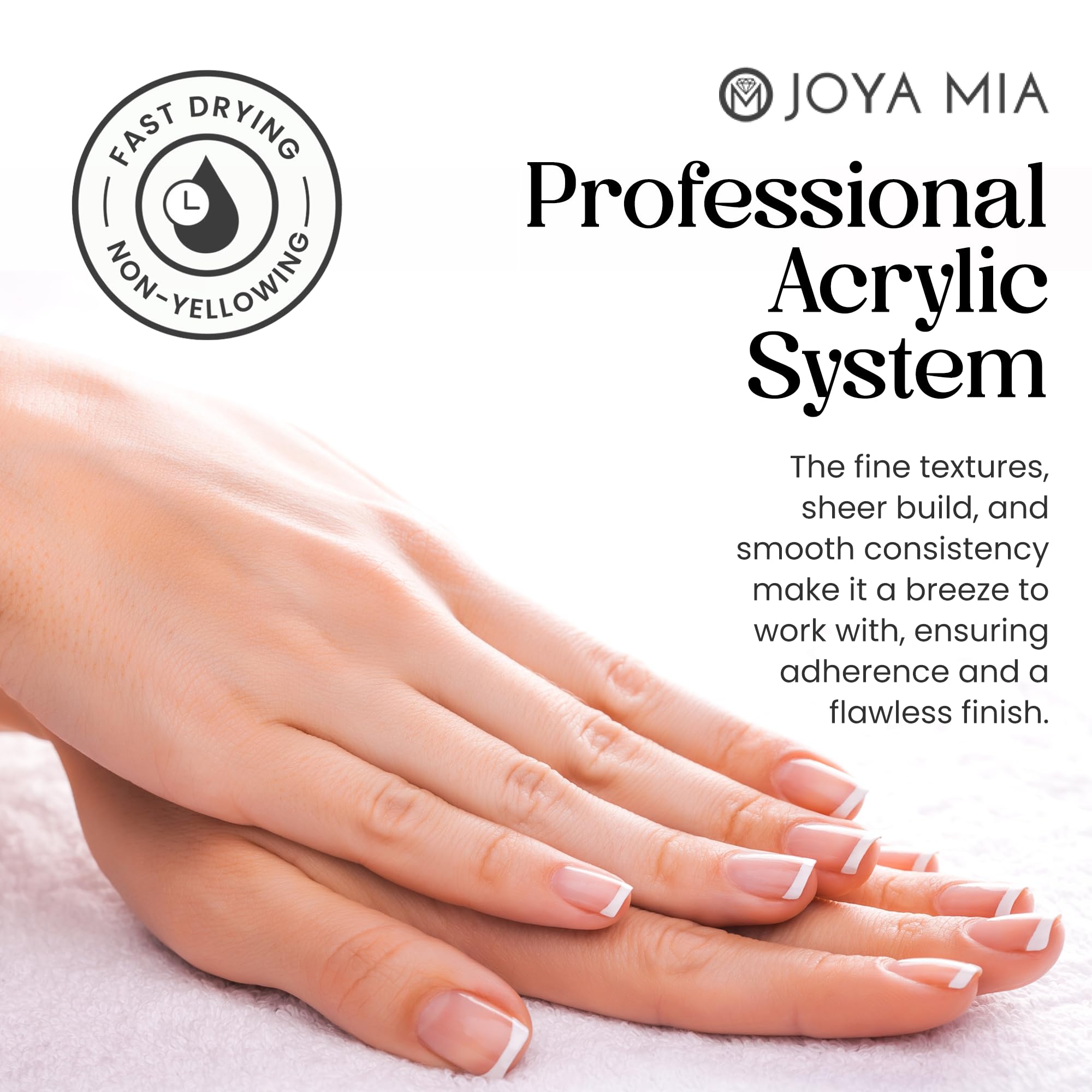 JOYA MIA Pure White color swatch provides clean, opaque options for nail art.