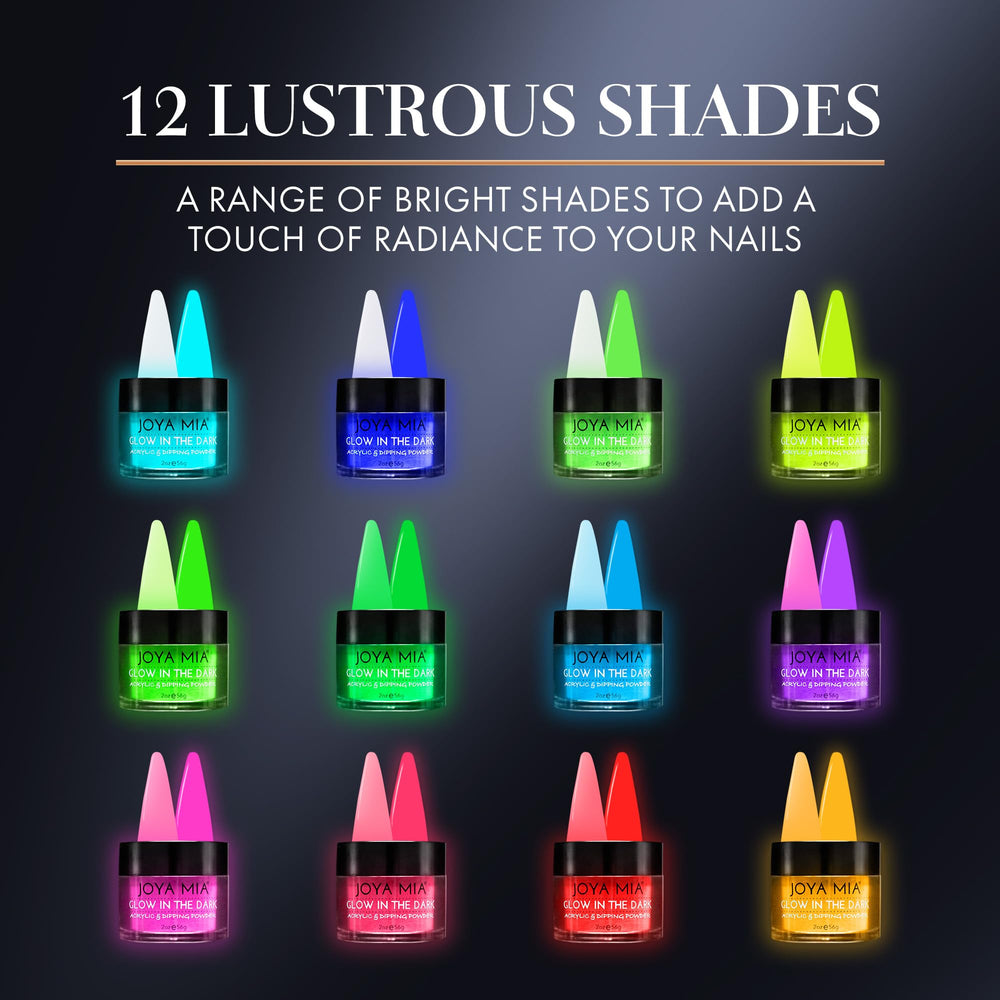 JOYA MIA glow finish delivers a sparkling surface for long-lasting glam.