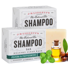 J.R.LIGGETT'S shampoo bar with jojoba and peppermint for clean hair