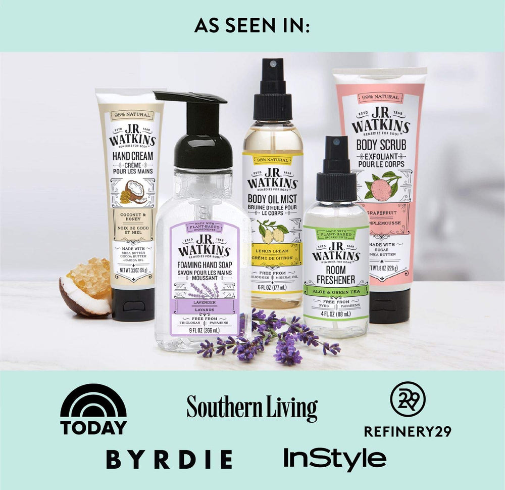 J.R. Watkins Leaping Bunny-certified logo signals cruelty-free skincare commitment.