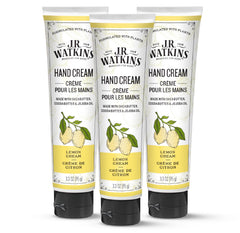 J.R. Watkins Lemon Cream Hand Cream 3-pack tubes for daily hydration
