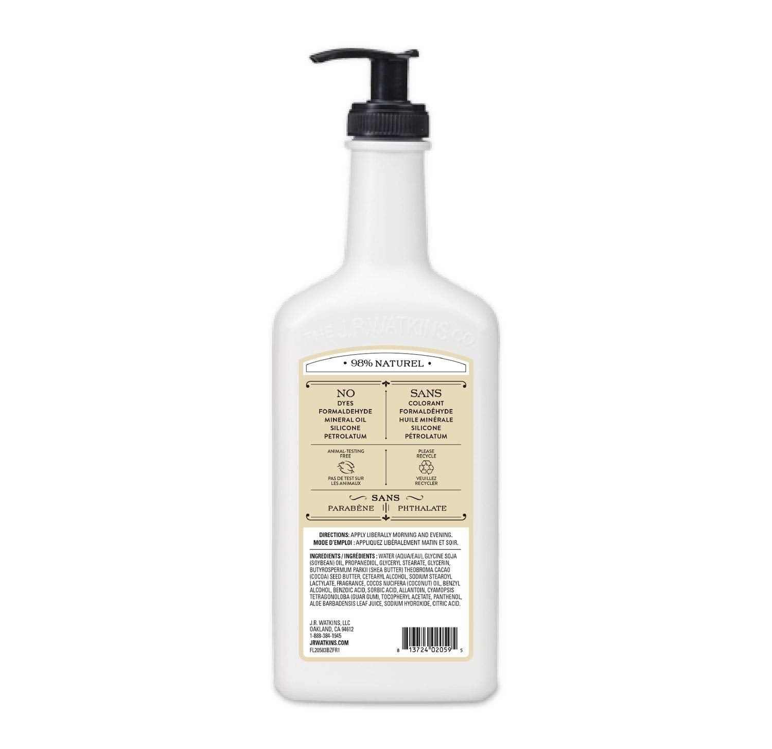Soft, hydrated skin after using J.R. Watkins Daily Moisturizing Lotion.