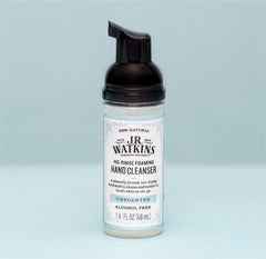 Hands cleansing near kitchen sink with JR Watkins foaming cleanser