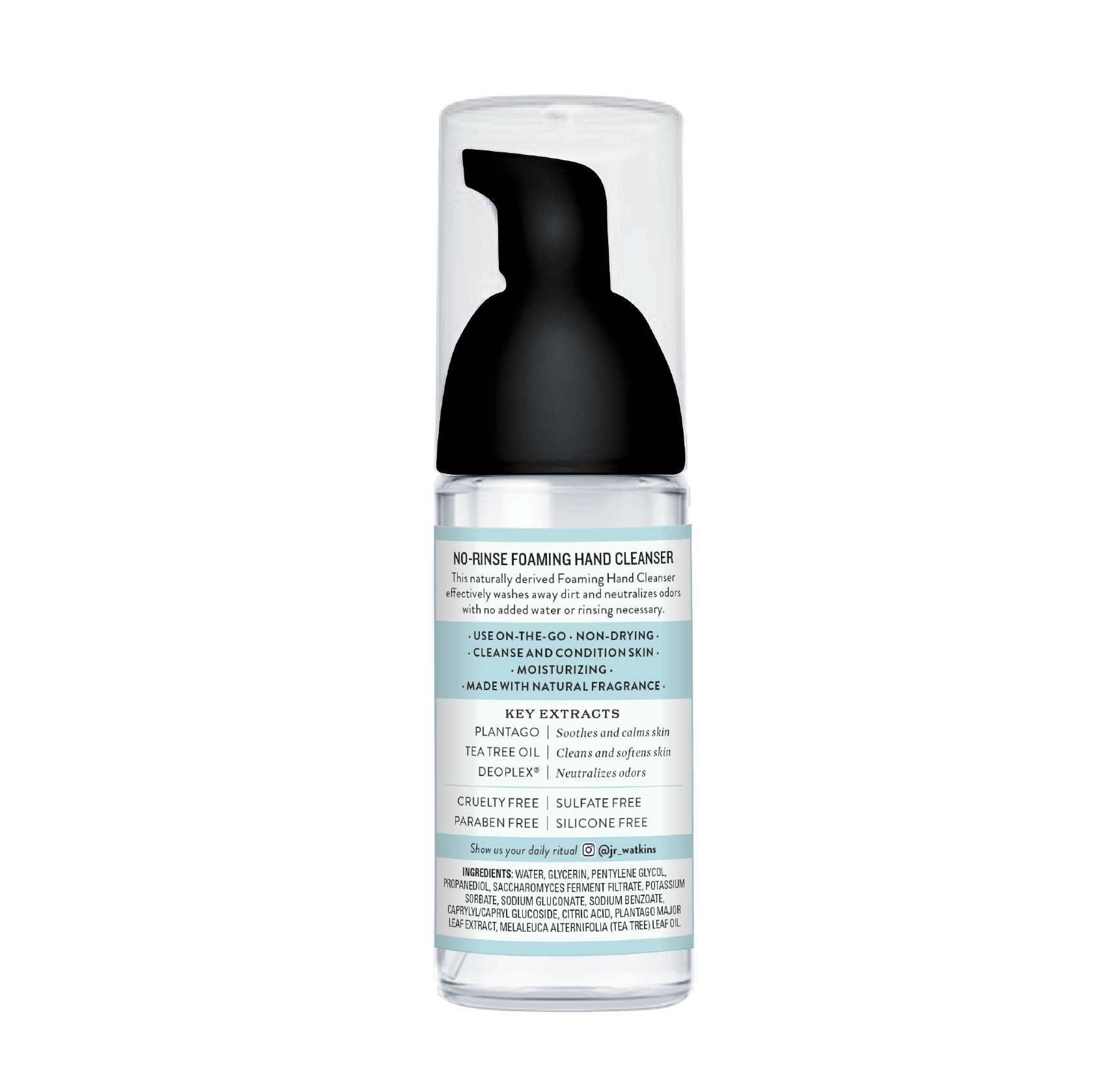 Made in USA badge with JR Watkins No-Rinse hand cleanser packaging