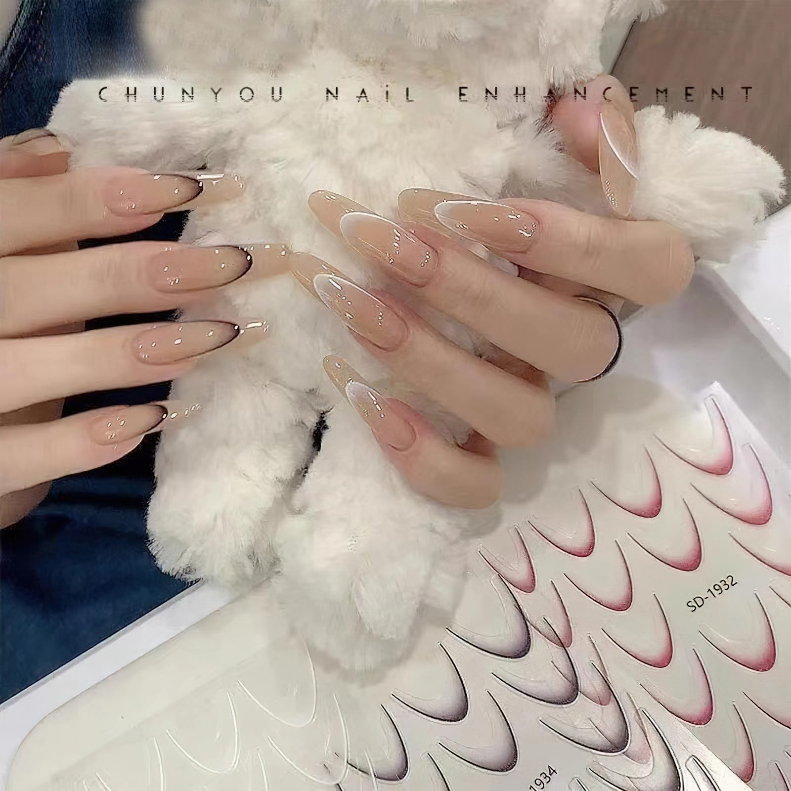 Jremg decals on natural nails for long-lasting, easy styling