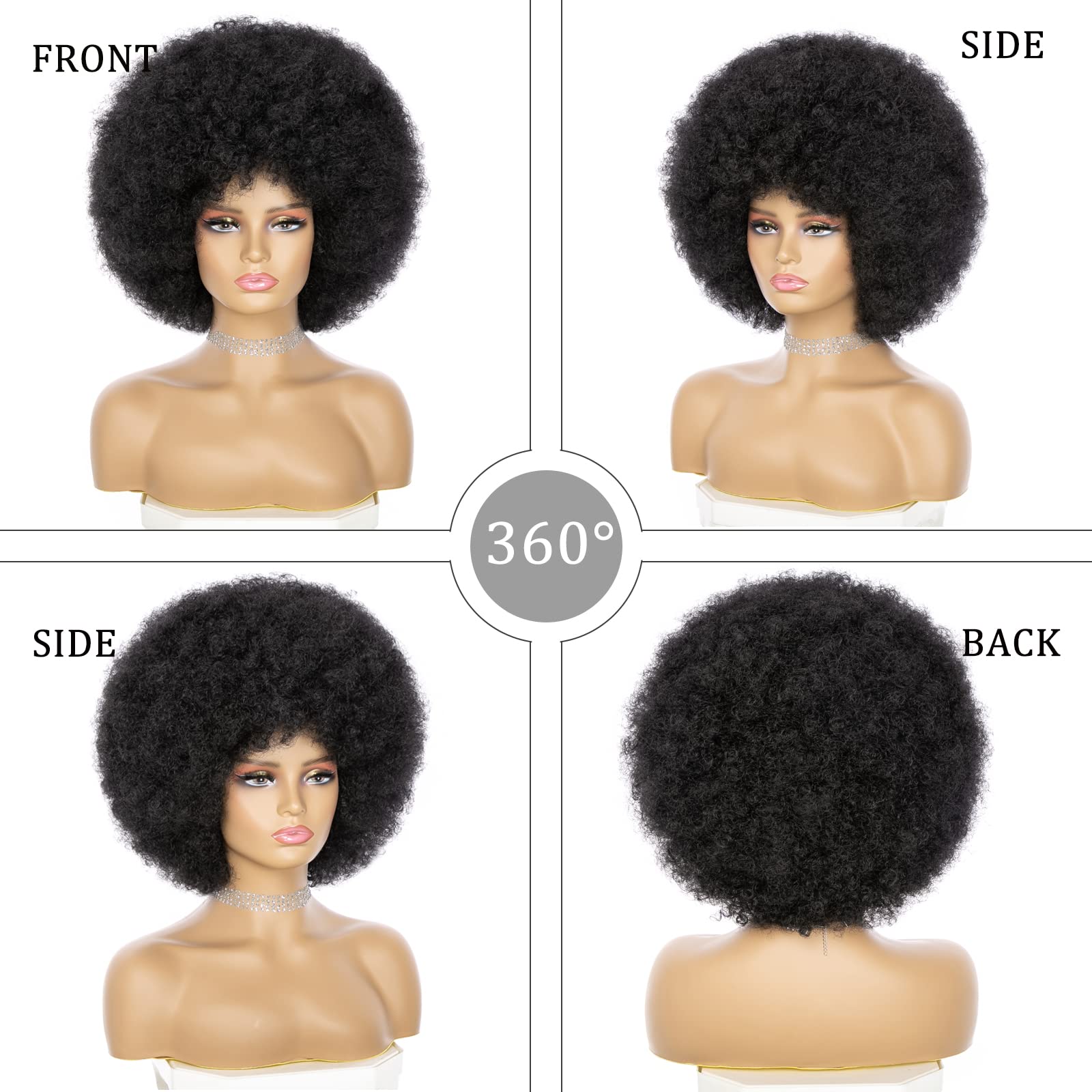 JSDshine Afro texture close-up shows bouncy curls and fullness.