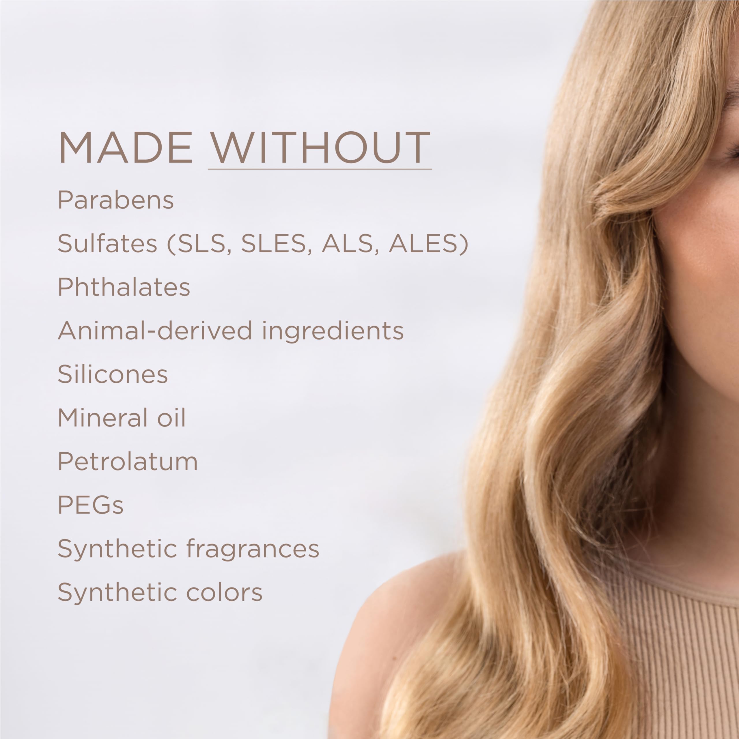 JSHealth Nourishing Conditioner ingredients visual with keratin and argan oil.