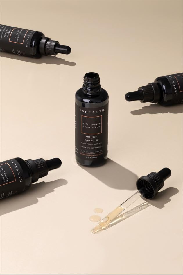 JSHealth Vita-Growth scalp routine setup for daily self-care and vitality.