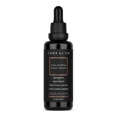 JSHealth Vita-Growth scalp serum bottle highlighting targeted scalp care for fuller hair.