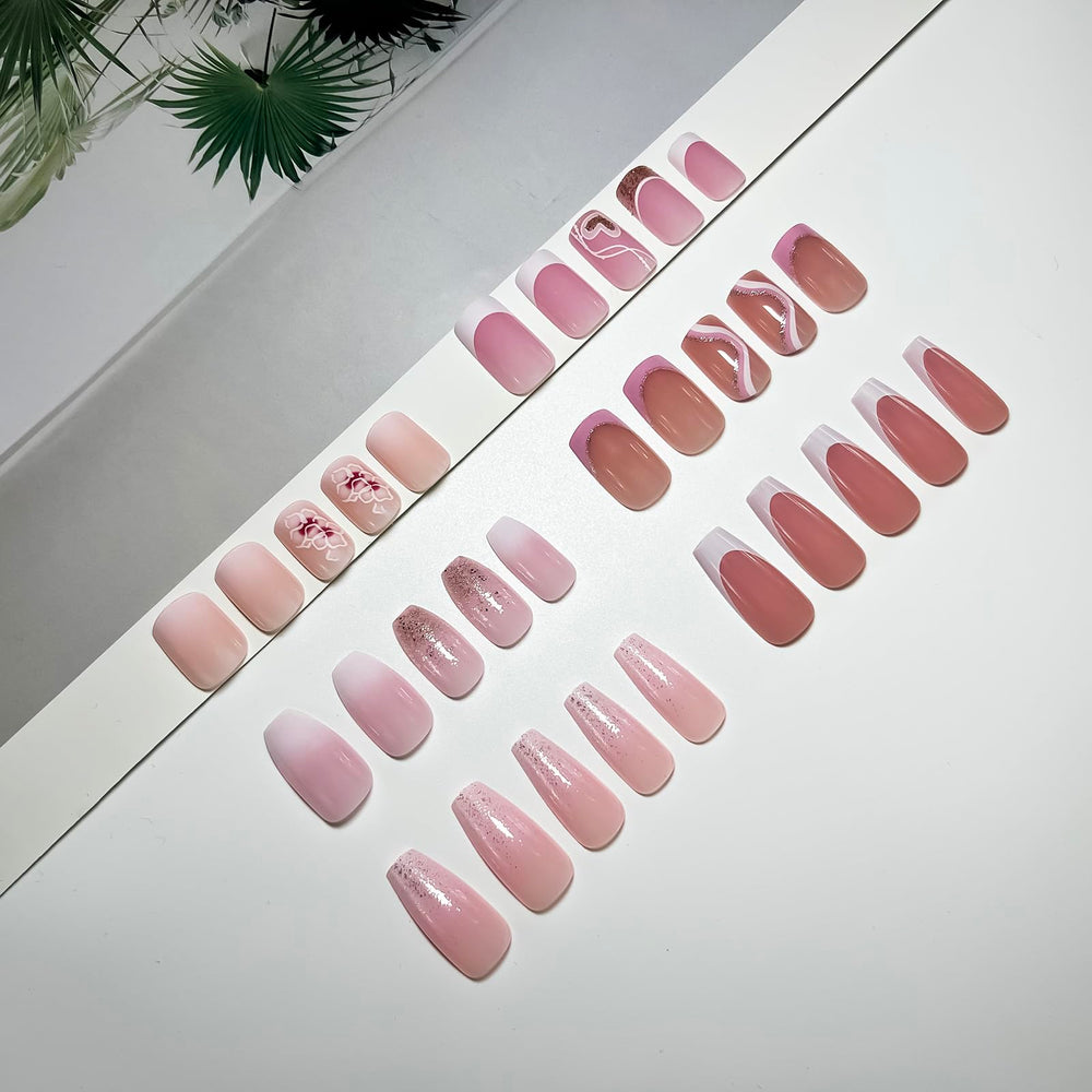 Jsiallye pink gradient nails ideal for everyday looks and weekend events