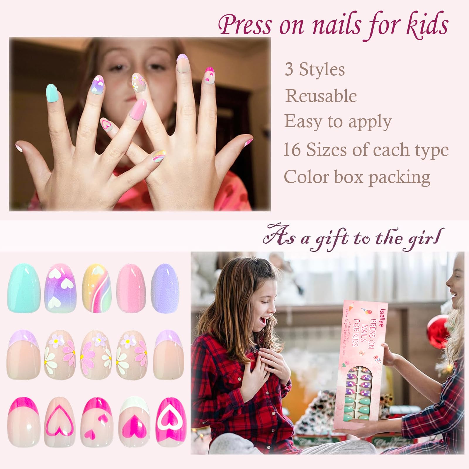 Jsiallye nail file buffer shown for smooth, kid-friendly nails