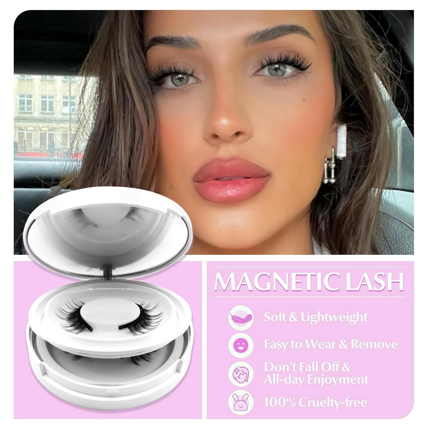 Jsqianfei Hunnyfit lashes with applicator simplify precise placement.