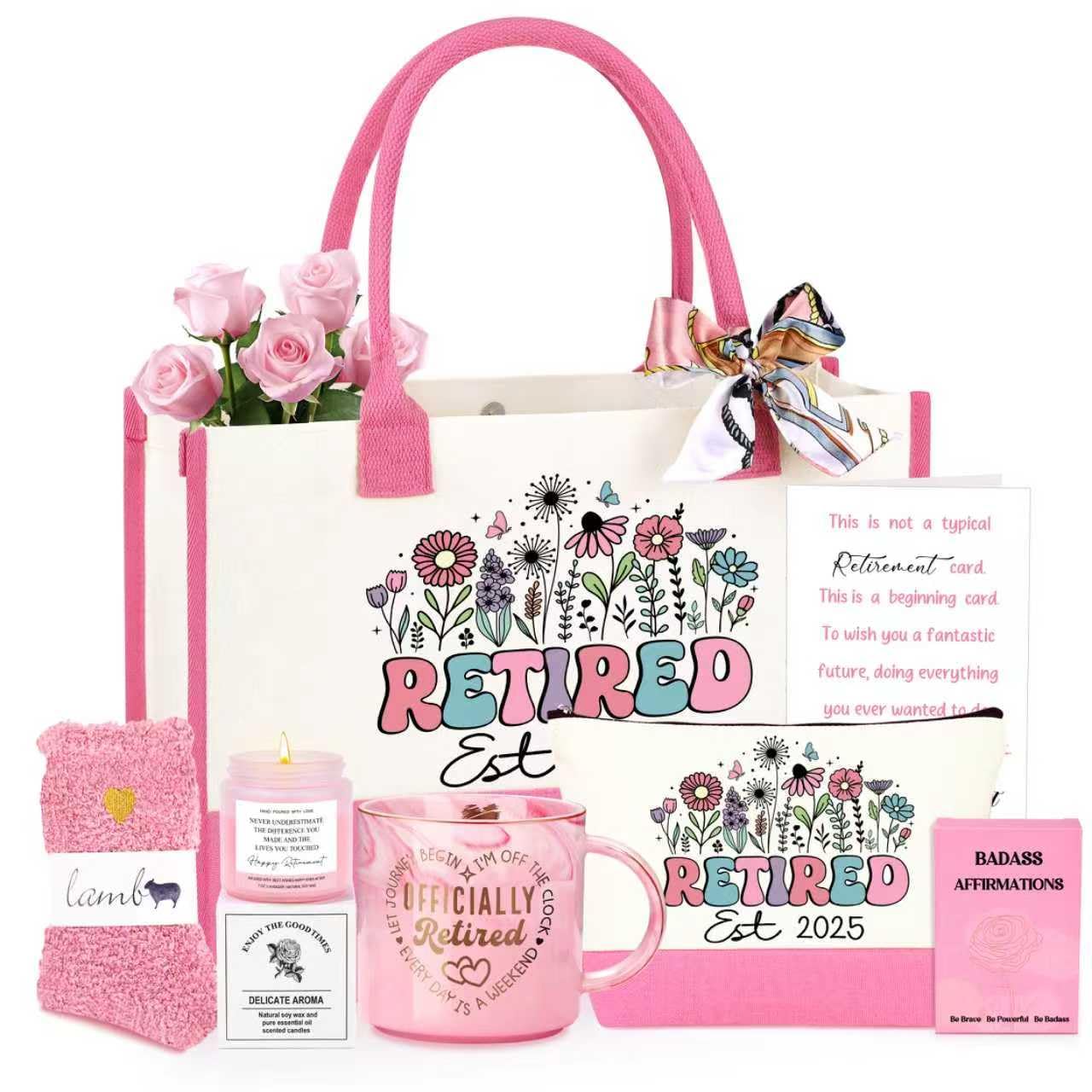 JSTUMB tote bag in retirement gift basket for daily errands and travel