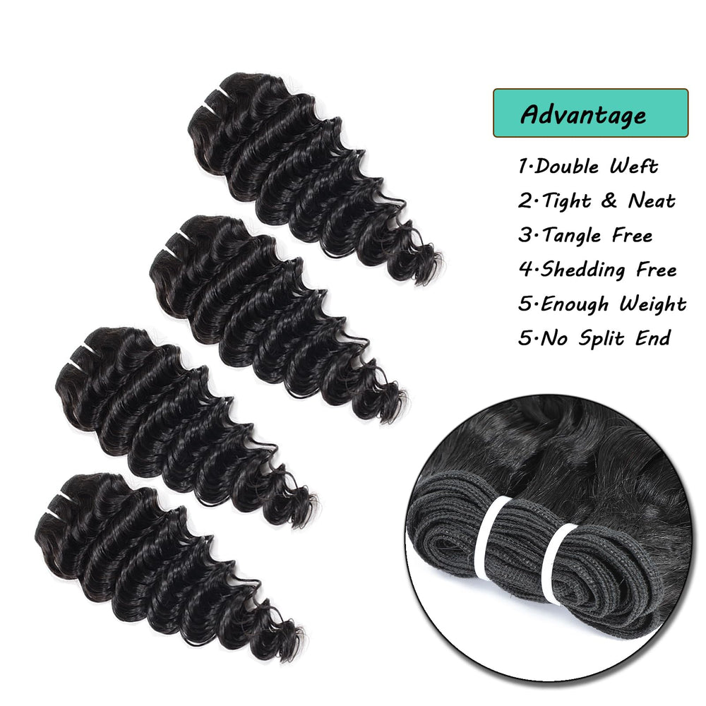 JTdebade Deep Wave bundles soft, silky texture feels natural and comfortable.