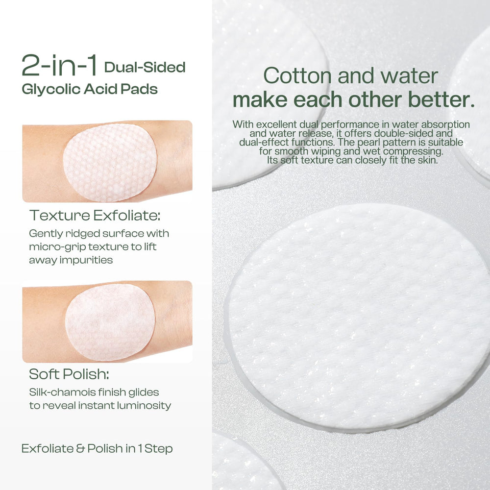 Jtopyrt Glycolic Pads smooth side performs light toning