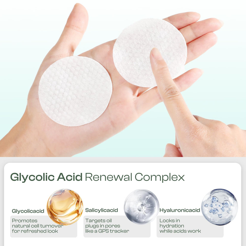 Jtopyrt Glycolic Pads textured side exfoliates impurities