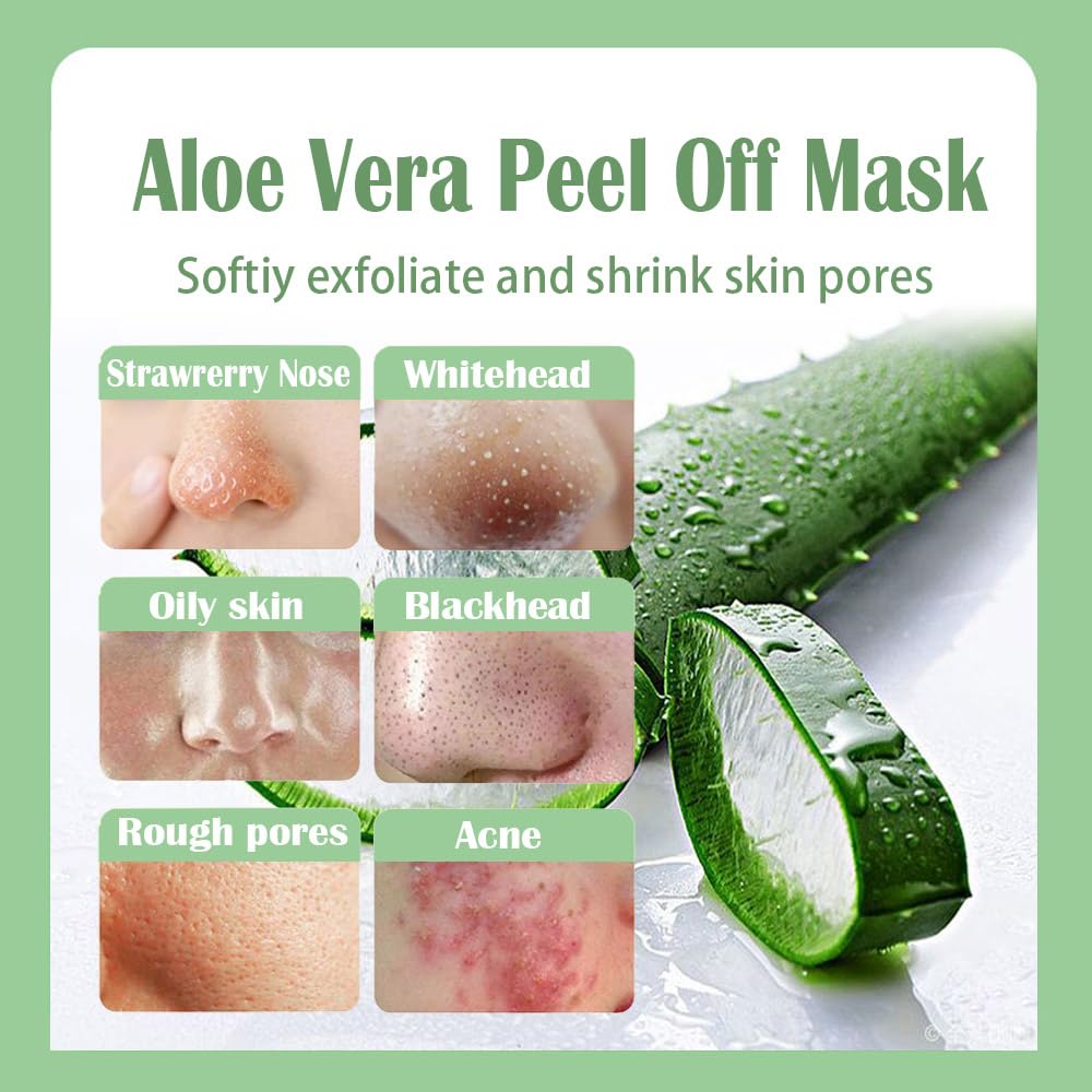 JUAAZIN Aloe Vera Gel Face Mask close-up highlights soothing, hydrating formula