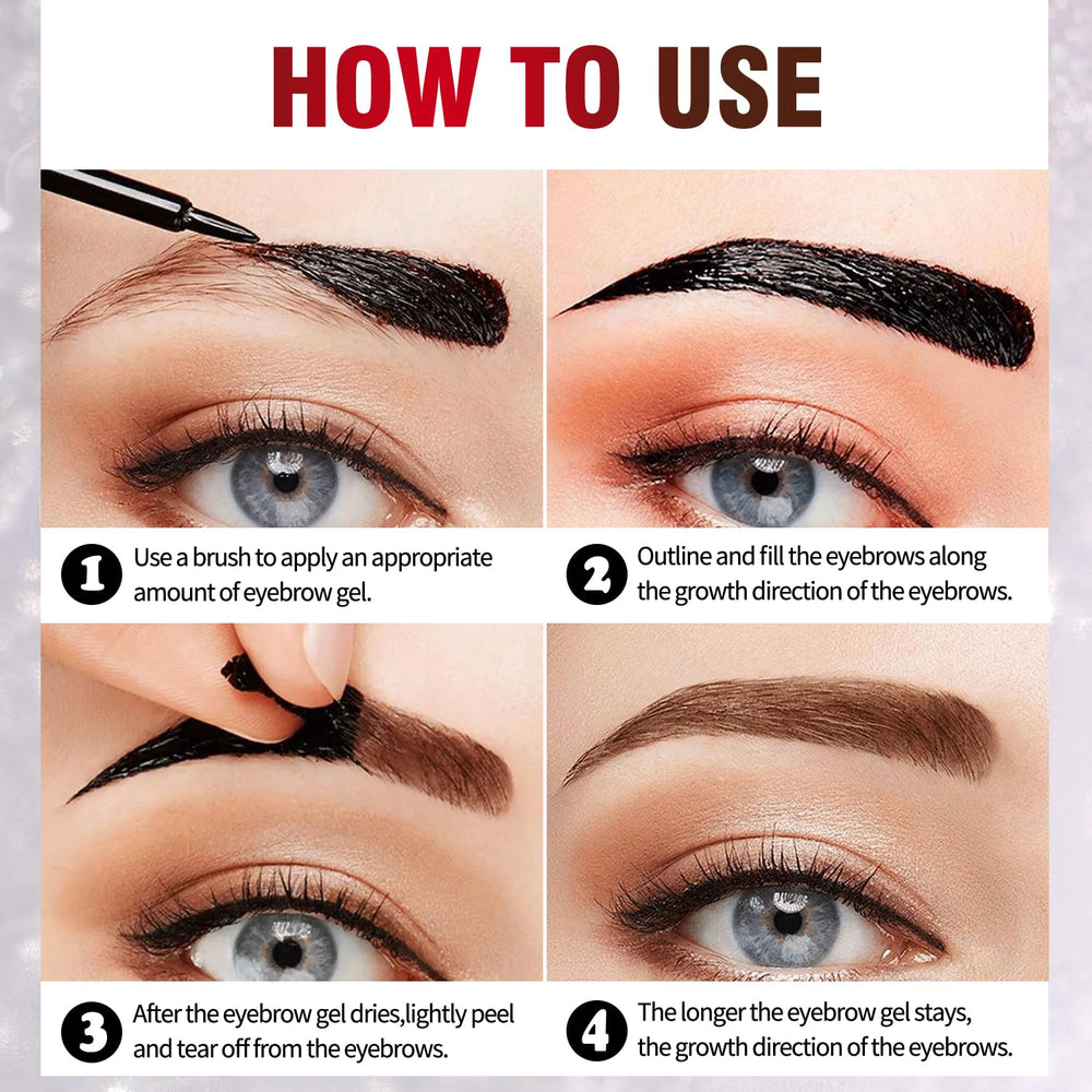 JUAAZIN ash-black brow shade swatches showing versatility.