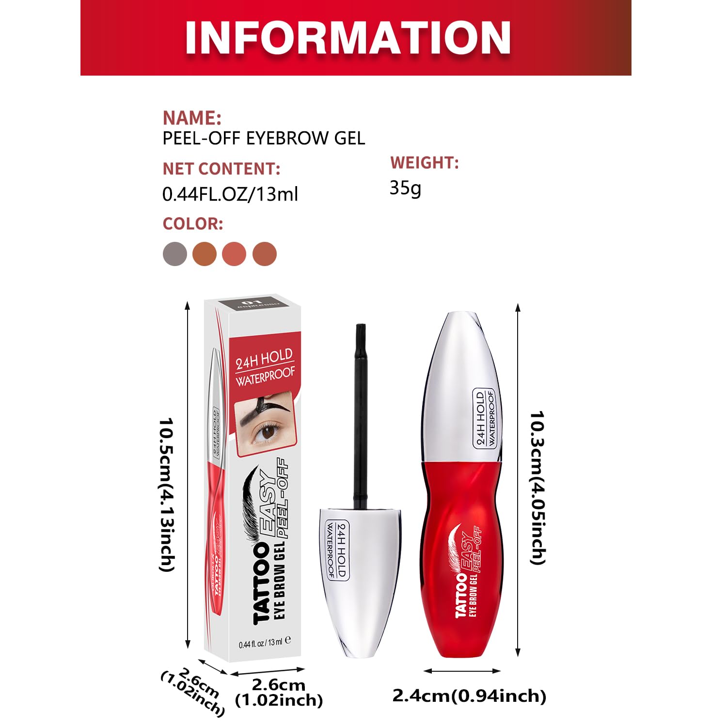 JUAAZIN at-home brow tint packaging designed for gifting.