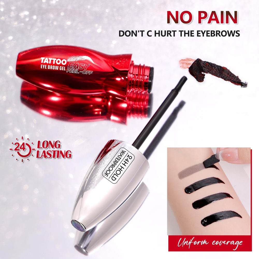JUAAZIN waterproof transfer-proof brow tint close-up for durable wear.