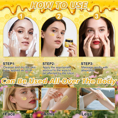 JUANCHI Bee Venom Cream being applied on face during massage for hydration