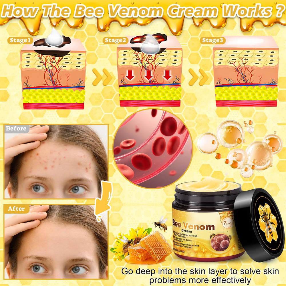 JUANCHI Bee Venom Cream in use for facial hydration and smoothness